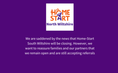 Announcement of the closure of Home-Start South Wilts – a seperate charity